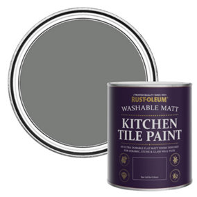 Rust-Oleum Torch Grey Matt Kitchen Tile Paint 750ml