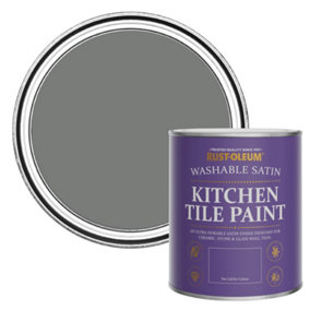 Rust-Oleum Torch Grey Satin Kitchen Tile Paint 750ml