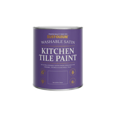 Rust-Oleum Torch Grey Satin Kitchen Tile Paint 750ml