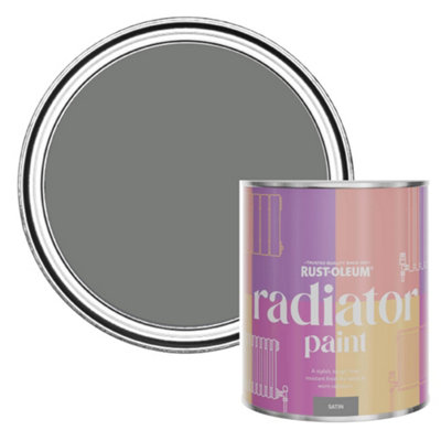 Rust-Oleum Torch Grey Satin Radiator Paint 750ml