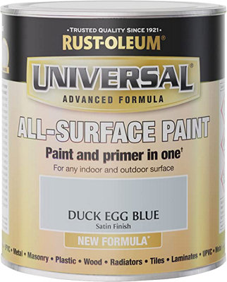 Rust-Oleum Universal Duck Egg Blue Satin All-Surface Paint 750ml