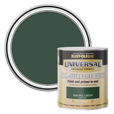 Rust-Oleum Universal Racing Green Gloss All-Surface Paint 750ml - Main Image