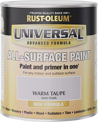 Rust-Oleum Universal Warm Taupe Satin All-Surface Paint 750ml