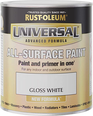 Rust-Oleum Universal White Gloss All-Surface Paint 750ml