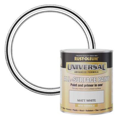 Rust-Oleum Universal White Matt All-Surface Paint 750ml