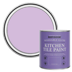 Rust-Oleum Violet Macaroon Gloss Kitchen Tile Paint 750ml