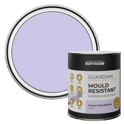 Rust-Oleum Violet Macaroon Guardian Matt Mould Resistant Interior Wood Paint 750ml