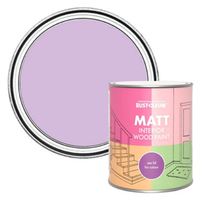 Rust-Oleum Violet Macaroon Matt Interior Wood Paint 750ml