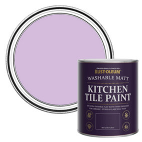Rust-Oleum Violet Macaroon Matt Kitchen Tile Paint 750ml