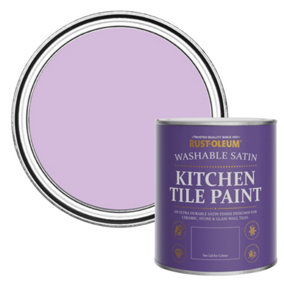 Rust-Oleum Violet Macaroon Satin Kitchen Tile Paint 750ml