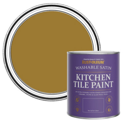 Rust-Oleum Wet Harvest Satin Kitchen Tile Paint 750ml