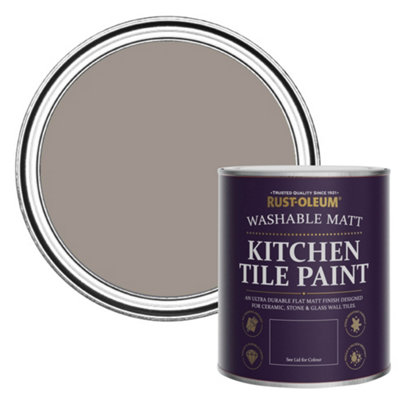 Rust-Oleum Whipped Truffle Matt Kitchen Tile Paint 750ml