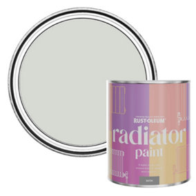 Rust-Oleum Winter Grey Satin Radiator Paint 750ml