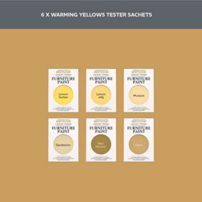 Rust-Oleum Yellow Chalky Furniture Paint Tester Samples - 10ml