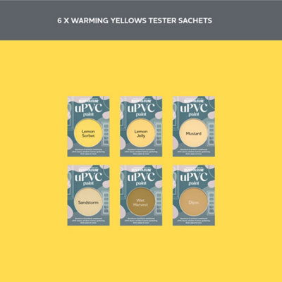 Rust-Oleum Yellow Gloss uPVC Paint Tester Samples - 10ml