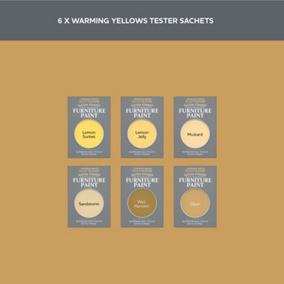 Rust-Oleum Yellow Satin Furniture Paint Tester Samples - 10ml