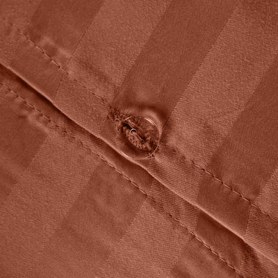 Rust/Orange Duvet Covet Set Single Double King Super King Size Bed Egyptian Stripe Quilt Covers With Pillowcase