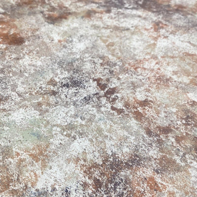 Rust Orange Grey Stone Wallpaper Rustic Textured Effect Silver Metallic Shimmer