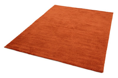Rust Plain Modern Easy to Clean Soft Bedroom Dining Room And Living ...