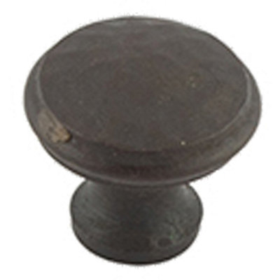 Rustic 30mm Hammered Cupboard Knob in Beeswax Finish - Kitchen Cabinet Knob