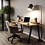 Rustic and Industrial Solid Oak Desk - 90x60cm