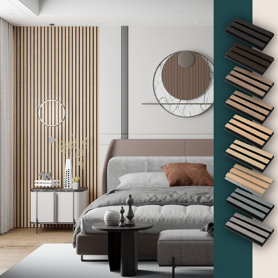 Rustic Antique Oak Acoustic Wood Slat Wall Panel