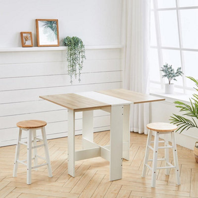 Rustic Brown Rectangle Folding Table Wooden Tray Dining Table