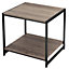 Rustic Coffee Table with Storage - Quality Metal Design, Easy Assembly Multipurpose Small Table, 46cm x 51cm x 47cm