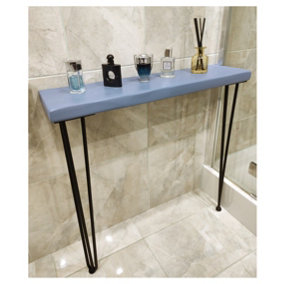 Rustic Console Table 225mm Hairpin 3R 1016mm Nordic Blue Length of 130cm