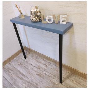 Rustic Console Table Radiator 145mm Square Frame 100cm Nordic Blue Length of 100cm