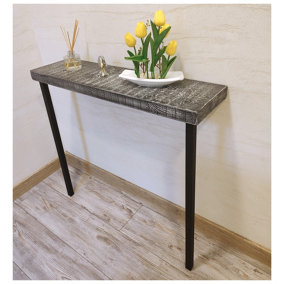 Rustic Console Table Radiator 145mm Square Frame 70cm Monochrome Length of 100cm