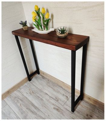 Dark wood deals entryway table