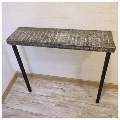 Rustic Console Table Radiator 175mm Square Frame 70cm Monochrome Length of 70cm