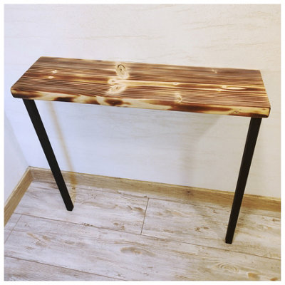 Rustic Console Table Radiator 225mm Square Frame 85cm Burnt Length of 90cm