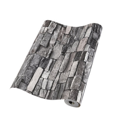 Rustic Faux Brick Design 3D Wallpaper Roll Ideal for Cafe, Restaurant, and Home Decor 9.5m L x 0.53m W