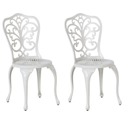 Rustic Garden Chair White TRIORA