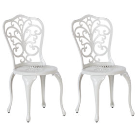 Rustic Garden Chair White TRIORA