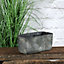 Rustic Grey Ceramic Trough Plant Pot - H10 x W21cm