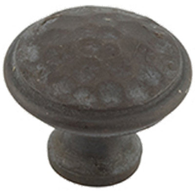 Rustic Hammered Cupboard Knob 40mm in Beeswax Finish - Kitchen Cabinet Knob