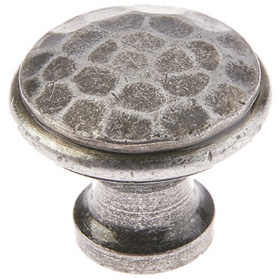 Rustic Hammered Pewter Cupboard Knob - 20mm - Kitchen Cabinet Knob