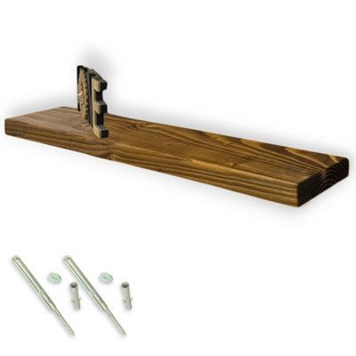 Rustic wall deals mounted shelving unit