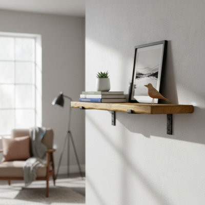 Rustic Handmade Wall Shelf, Wall Mounted, 140cm x 16.5cm DOWN Design ...