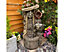 Rustic Jug Traditional Water Feature - Mains Powered - Resin - L27 x W30 x H58 cm