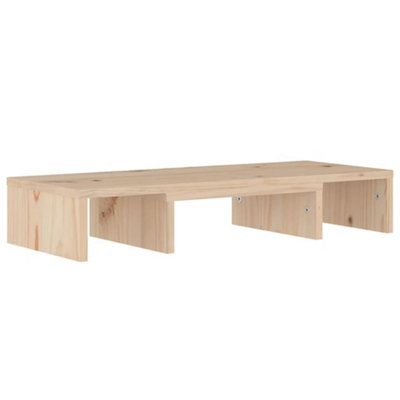 Rustic Monitor Stand 60x24x10.5 cm Solid Wood Pine