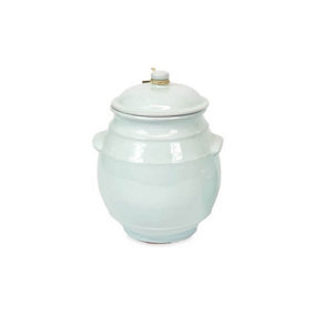 Rustic Pastel Fully Dipped Terracotta Kitchen Dining Storage Jar w/lid (H) 23cm Duck Egg Blue