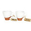 Rustic Pastel Half Dipped Terracotta Kitchen Set of 2 Everyday Cups White 9.5cm