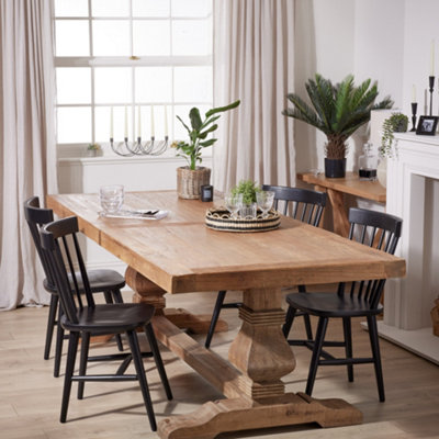 Rustic Reclaimed Elm Refectory Home Furniture Dining Table