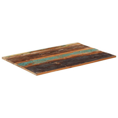 Rustic Rectangular Table Top 60x90 cm 15-16 mm Solid Reclaimed Wood