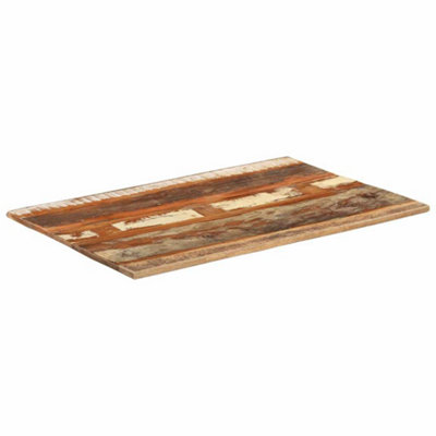 Rustic Rectangular Table Top 60x90 cm 15-16 mm Solid Reclaimed Wood