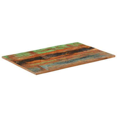Rustic Rectangular Table Top 60x90 cm 15-16 mm Solid Reclaimed Wood